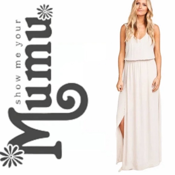 SMYM • Beige Kendall Maxi Dress - Picture 3 of 11